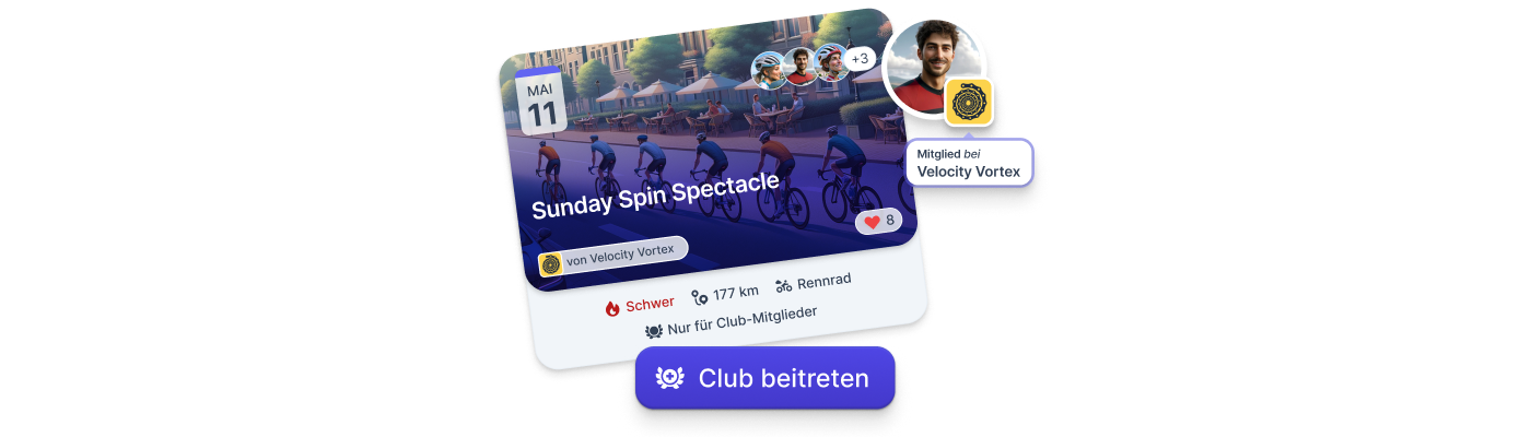 Club-Team mit Road Captains, individuellen Titeln und Drag-and-Drop-Reihenfolge