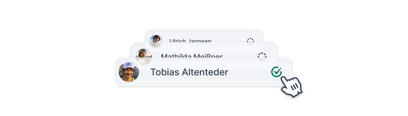 Kalenderansicht einer wöchentlichen Ride-Serie mit automatischer Veröffentlichung