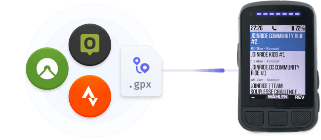 Routen und GPX-Download auf Joinride