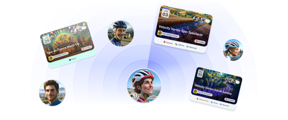 Radar zeigt Rides und Rider in deiner Nähe
